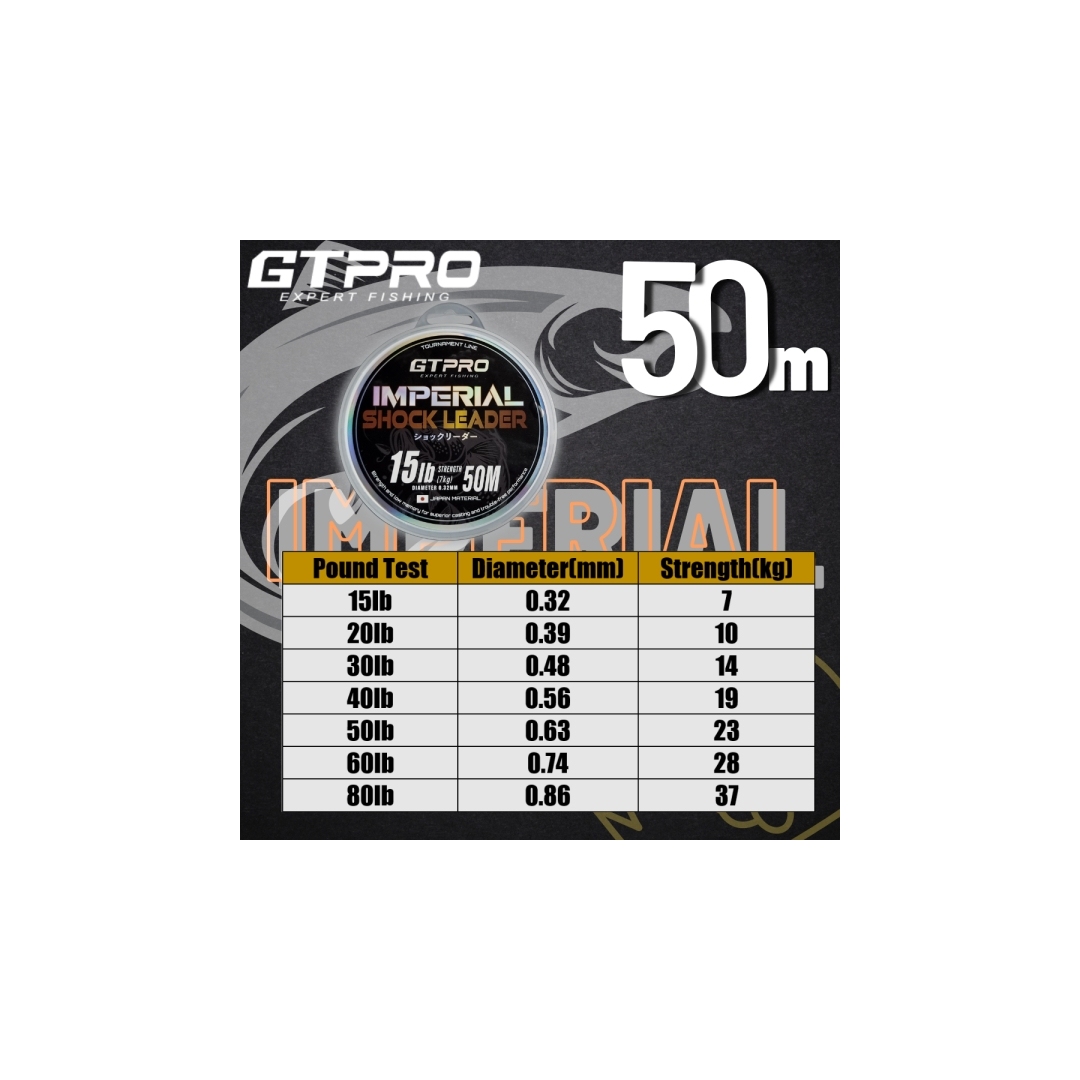 GTPRO IMPERIAL Fishing Shock Leader 50M